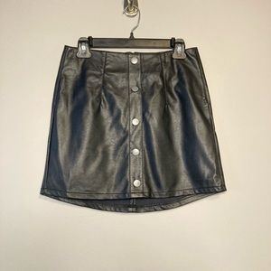 TGLA Black Faux Leather Mini Skirt S Sexy Biker. 
Super cute and very sexy!